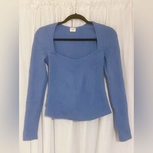 Abercrombie & Fitch Slim Long-Sleeve Portrait Neck Top